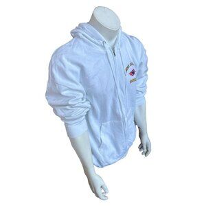 Hanes Men's Disney Cruise Line 2012 White Zipper Hoodie Sweatshirt Size XL